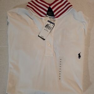 Polo by Ralph Lauren White Shirt with Red Stripes